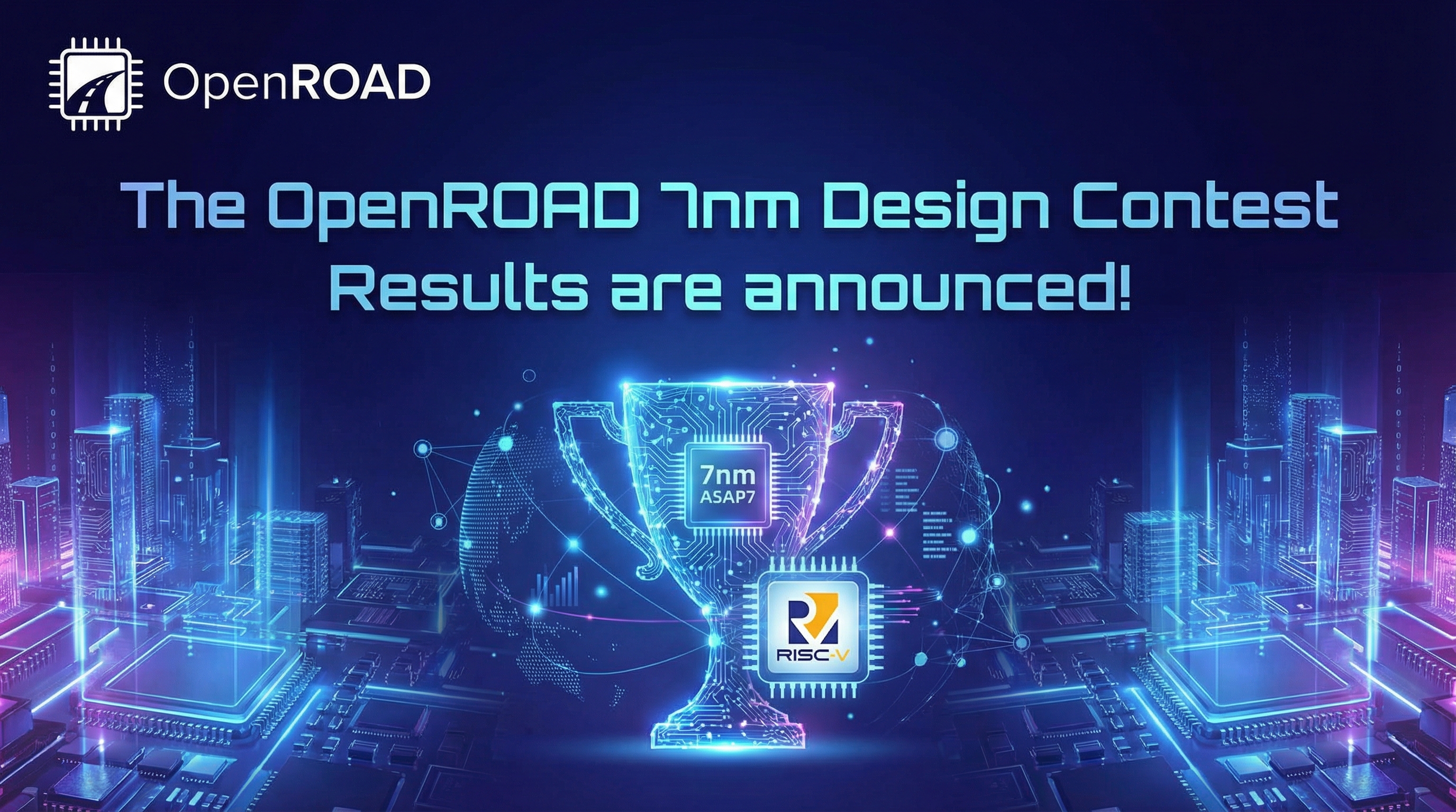 The OpenROAD 7nm Design Contest Results are announced!